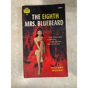The Eighth Mrs. Bluebeard Hillary Waugh 1959 Crest Book 292 Vintage Paperback